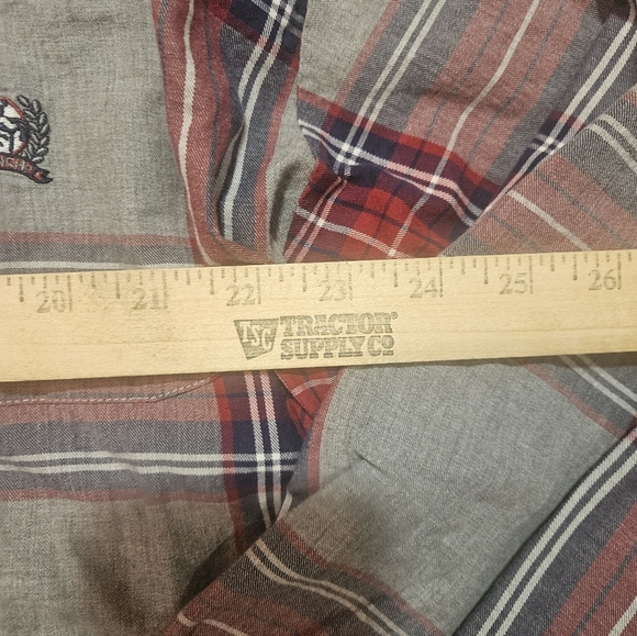 Cinch Shirt Mens XXL Button Down Gray Red Plaid Western Rancher Rodeo Cowboy - Picture 7 of 10